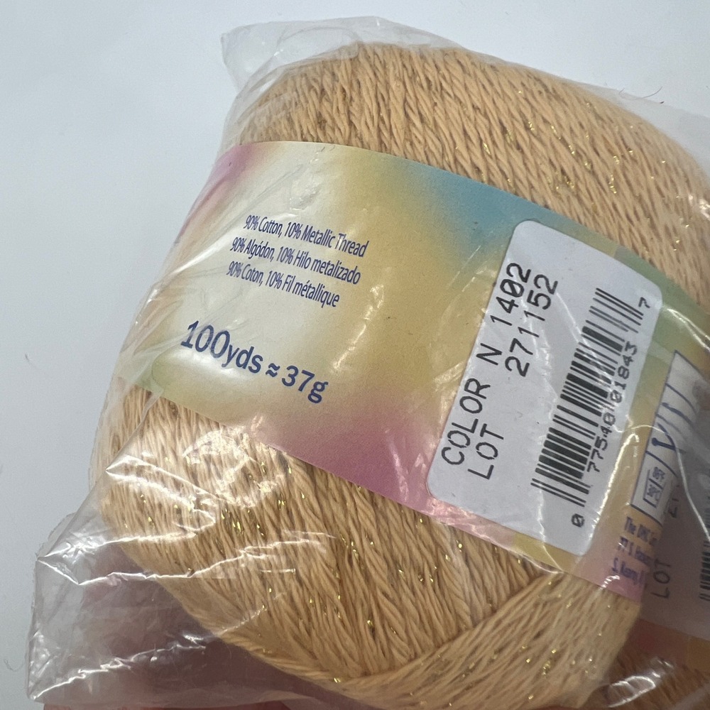 Lot 9 Balls DMC Senso Crochet Cotton 3 Balls‎ White, 3 Gold Metallic, 3 Black - Picture 6 of 6
